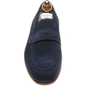 Herring Trovatore mens loafers in navy suede