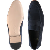 Herring Trovatore mens loafers in navy suede