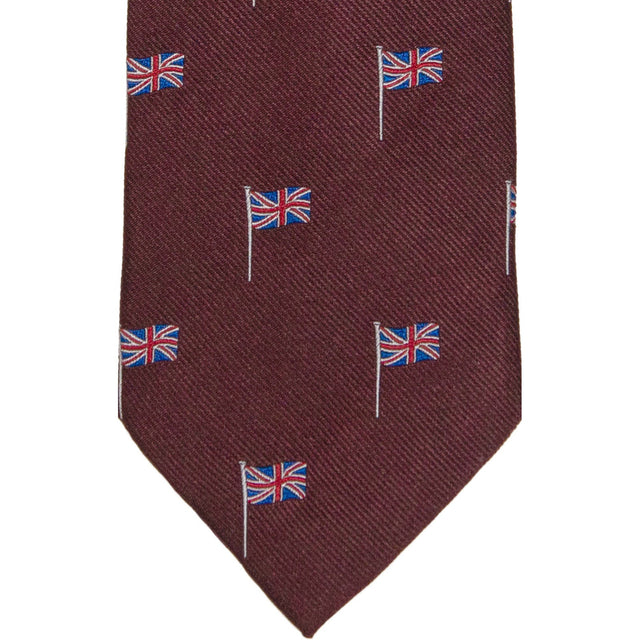 Herring Union Jack Tie in wine