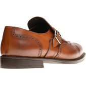 Herring Vecchio mens hybrid-soled monk shoes in tan calf (second)