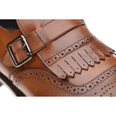 Herring Vecchio mens hybrid-soled monk shoes in tan calf (second)