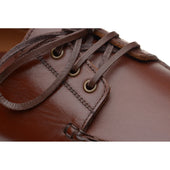 Herring Vilamoura mens rubber-soled deck shoes in brown pull up