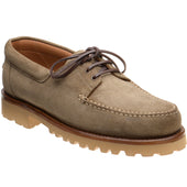 Herring Vilamoura mens rubber-soled deck shoes in taupe suede