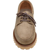 Herring Vilamoura mens rubber-soled deck shoes in taupe suede