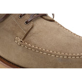 Herring Vilamoura mens rubber-soled deck shoes in taupe suede