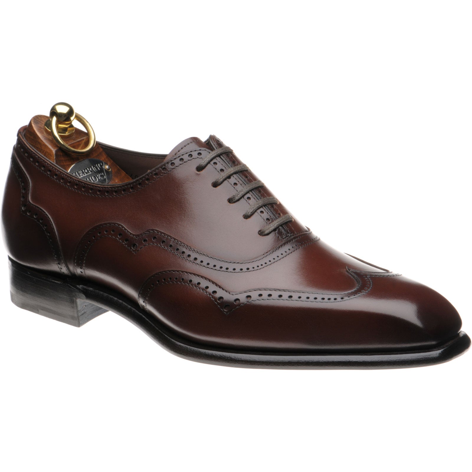 Herring Villiers mens brogues in brown calf