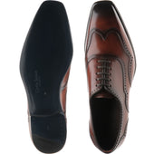 Herring Villiers mens brogues in rosewood calf