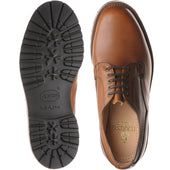 Herring Wasdale II mens rubber-soled Derby shoes in cognac horween
