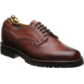 Herring Wasdale II mens rubber-soled Derby shoes in mahogany grain