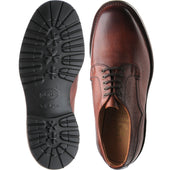 Herring Wasdale II mens rubber-soled Derby shoes in mahogany grain