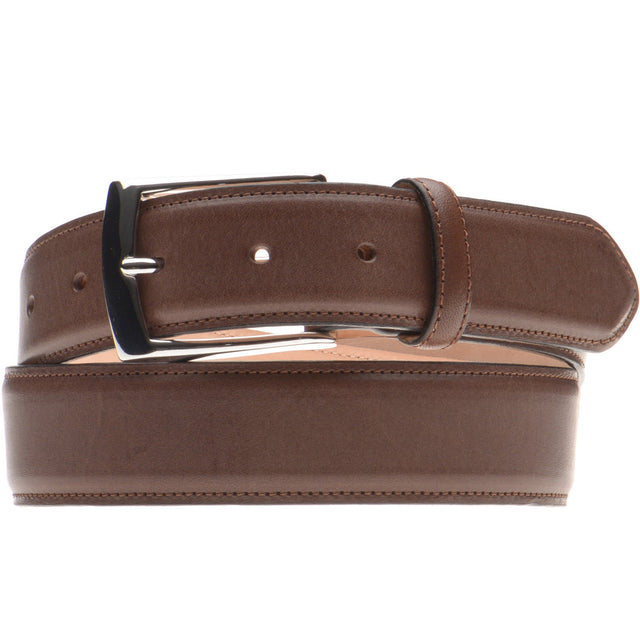 Herring Westminster Belt in brown calf silver buckle