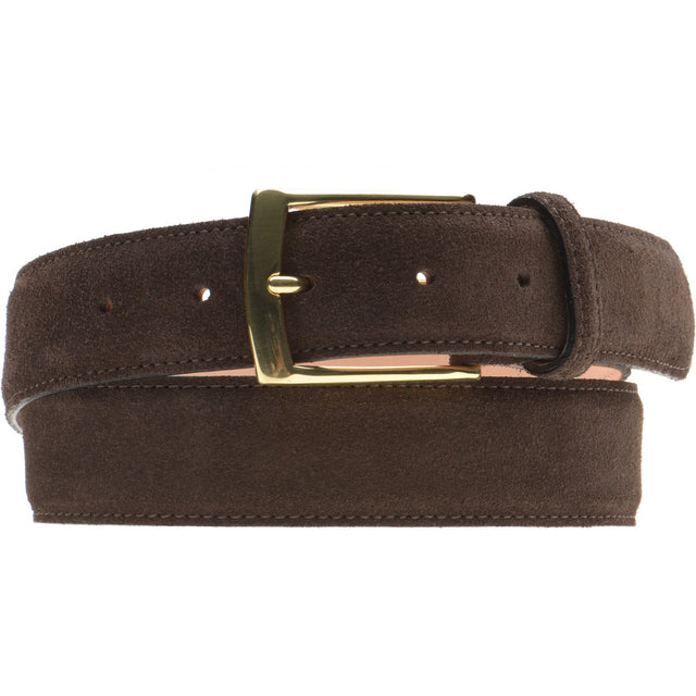 Herring Westminster Belt in dark brown suede