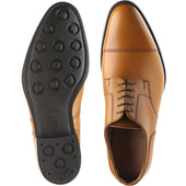 Herring Westport mens rubber-soled Derby shoes in tan grain calf