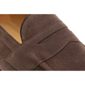 Herring William mens rubber-soled loafers in brown suede