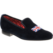 Herring Windsor mens house shoes in navy velvet