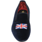 Herring Windsor mens house shoes in navy velvet