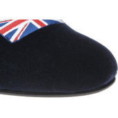 Herring Windsor mens house shoes in navy velvet
