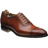 Herring Wordsworth mens semi-brogues in tan calf and grain