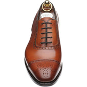 Herring Wordsworth mens semi-brogues in tan calf and grain