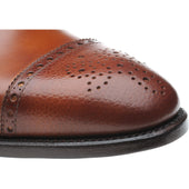 Herring Wordsworth mens semi-brogues in tan calf and grain