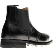 Herring Wye (Rubber) mens rubber-soled brogue Chelsea boots in black calf