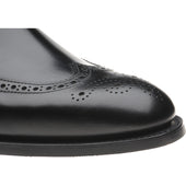 Herring Wye (Rubber) mens rubber-soled brogue Chelsea boots in black calf