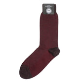 Herringbone Burgundy Merino Wool Socks