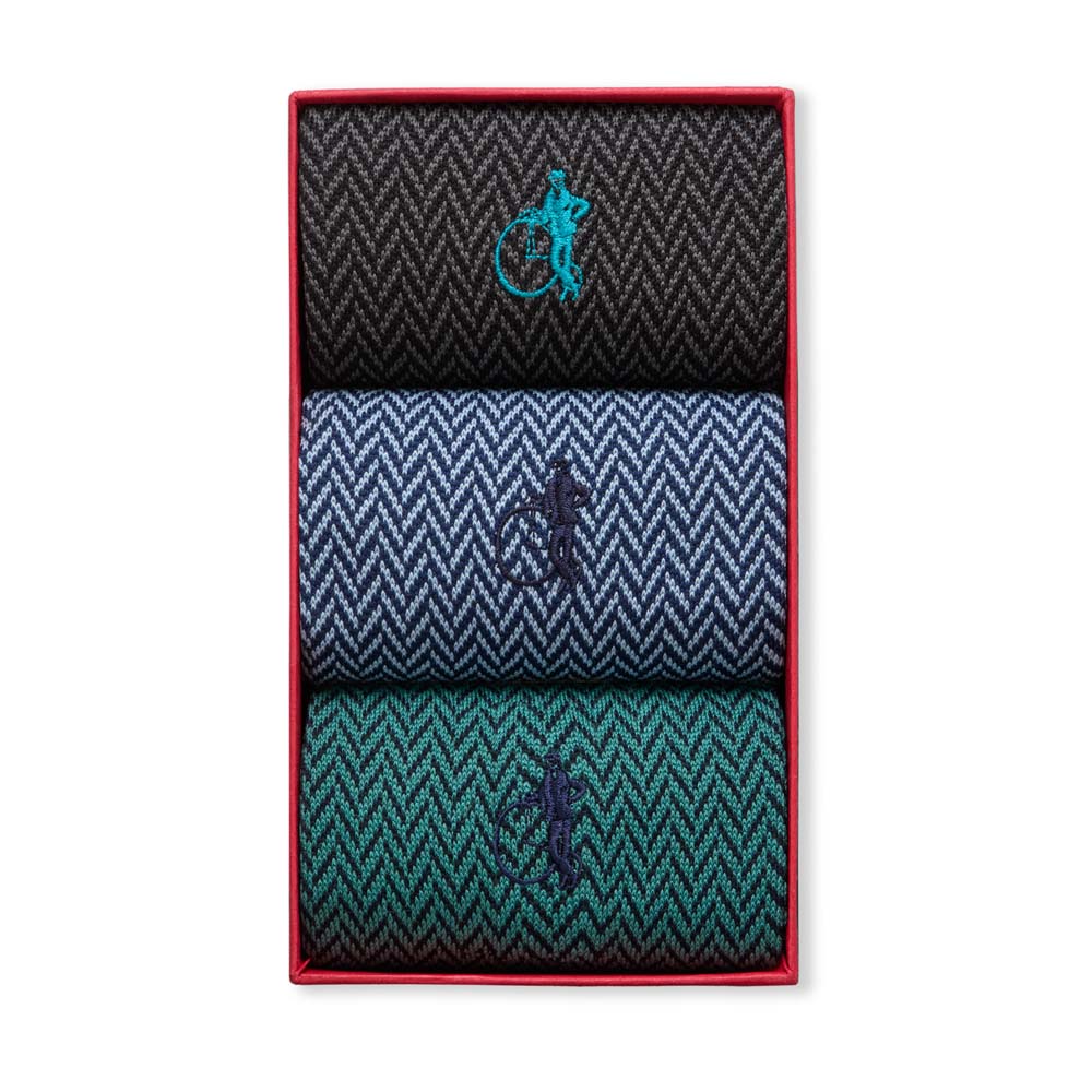 Herringbone Classics, 3-Pair Box