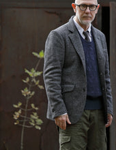 HIGHLAND “PIED DE POULE” PURE WOOL KNIT