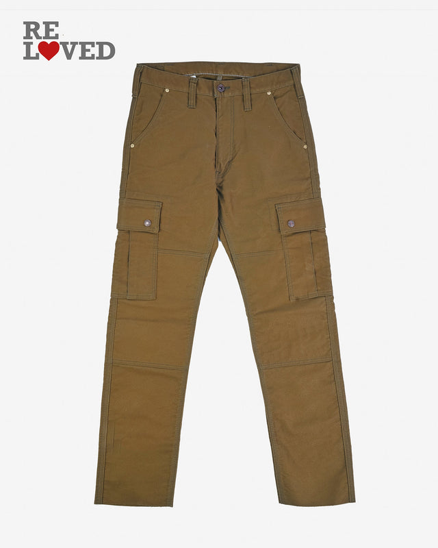 11oz Cotton Whipcord Cargo Pants - Olive (IHDR-502-OLV) Tag 29, Cut to 29.2''