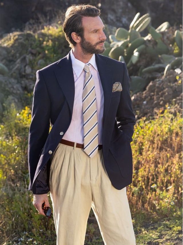 High-waisted beige pants - Faro