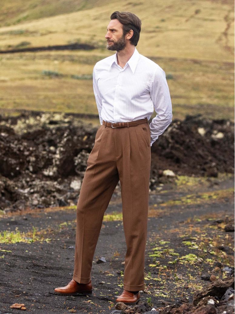 Faro Summer Wool High Waist Trousers