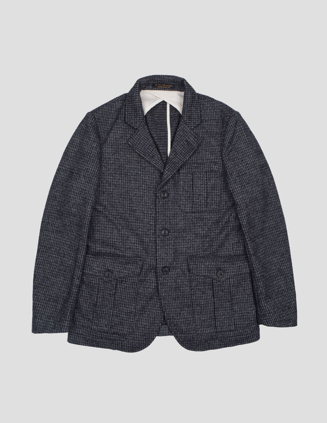 HIGHLAND “PIED DE POULE” PURE WOOL KNIT