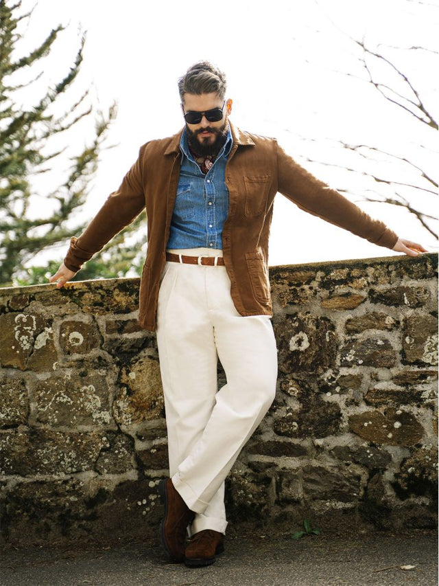 Hollywood Ecru Gable Trousers