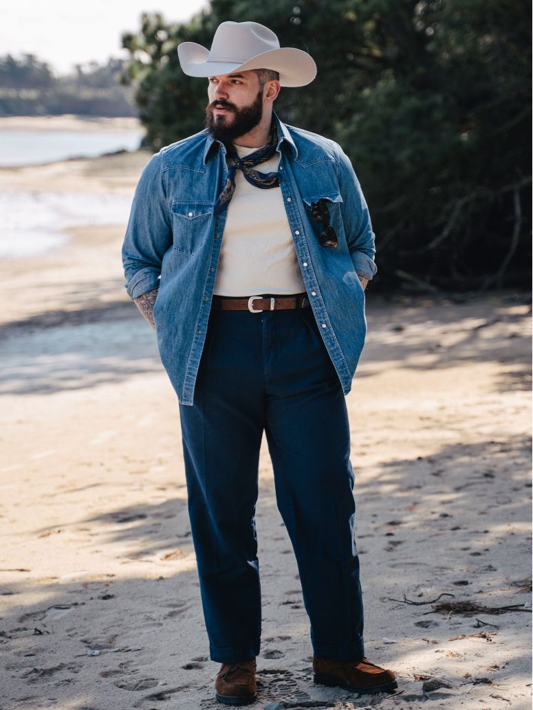Blue Hollywood Trousers Gable