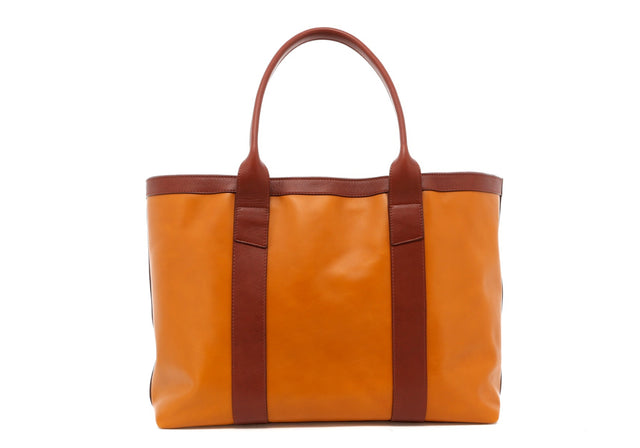 Large Working Tote - Honey Gold/Chestnut Trim - Tumbled