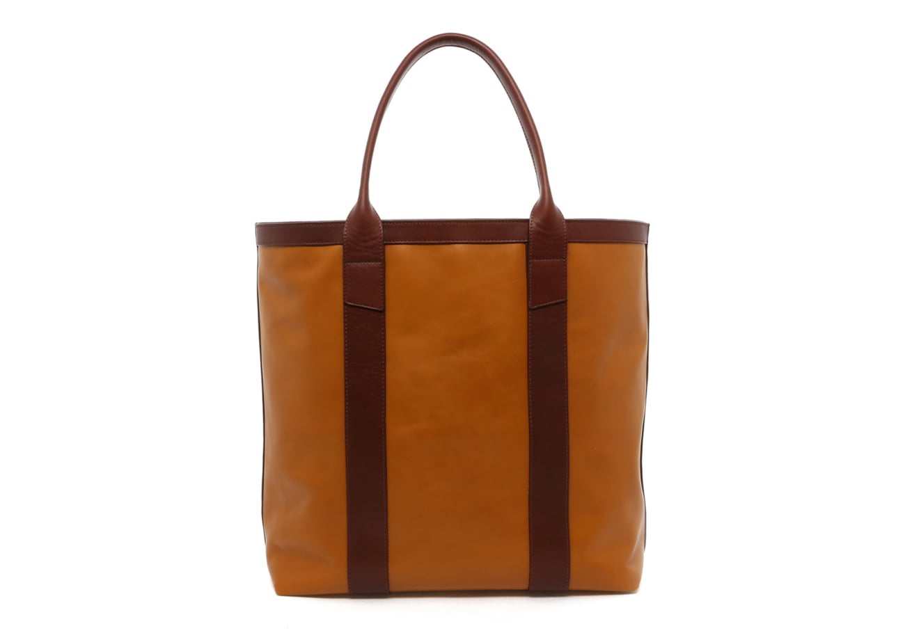 Tall Tote - Honey Gold/Chestnut Trim - Tumbled