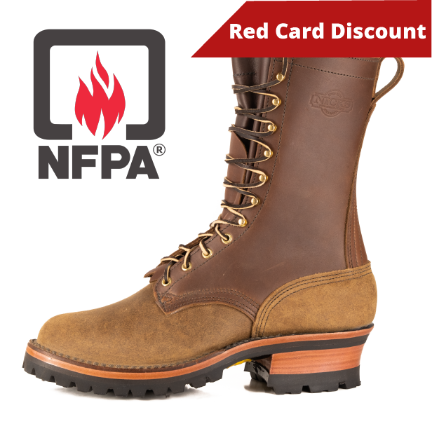 Hot Shot® Classic Arch Logger Heel - Red Card Wildland Fire Boots