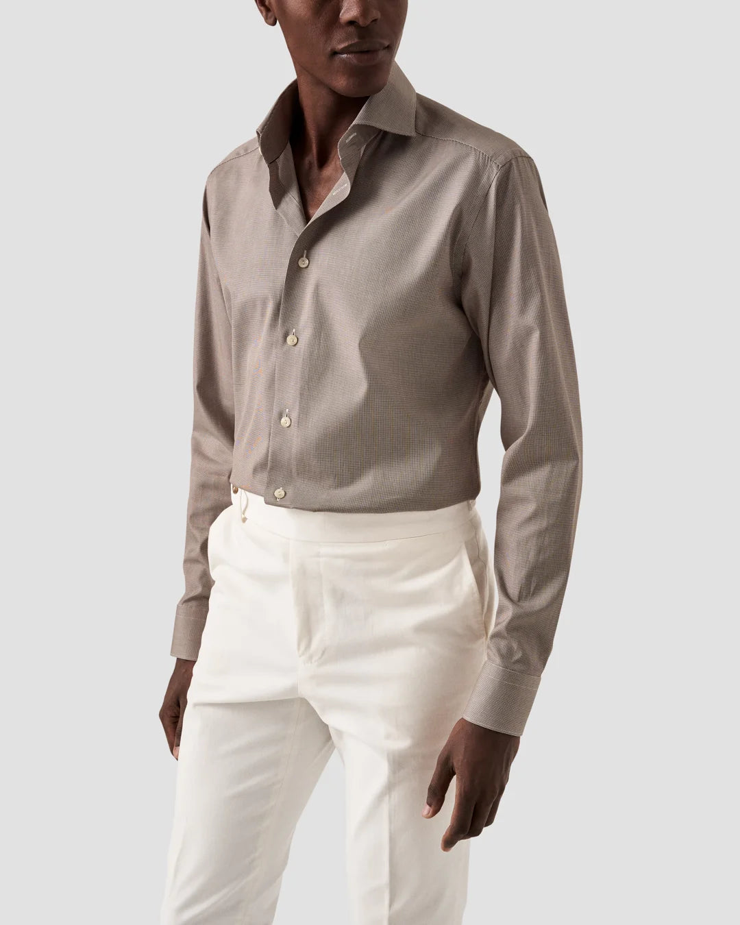 Houndstooth Fine Twill Shirt Eton