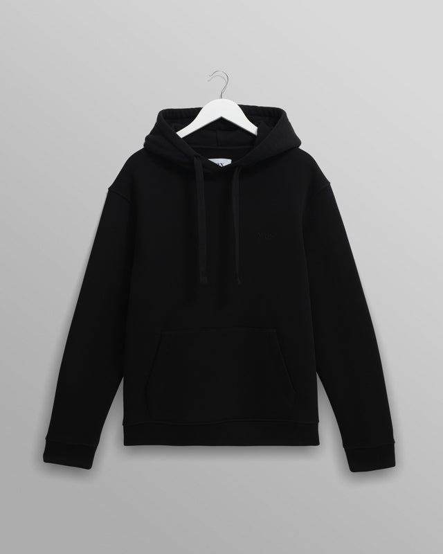 Hoxton - Black Brushed Organic Cotton Hoodie