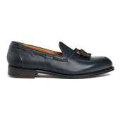 Hubert II EF Tassel Loafer in Navy Grain Leather