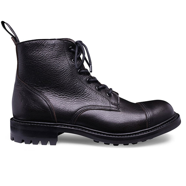 Hurricane II C Derby Boot in Black Kudu Leather