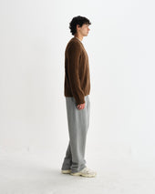 Hyatt Brush Cable Knit Crewneck Jumper