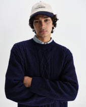 Hyatt Brush Cable Knit Crewneck Jumper