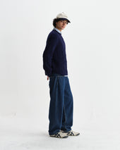 Hyatt Brush Cable Knit Crewneck Jumper