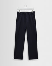 Hyde - Navy Organic Cotton Twill Straight Fit Trousers