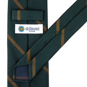 Japanese Repp Stripe Silk Tie Bottle