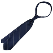 Japanese Repp Stripe Silk Tie Midnight Grey