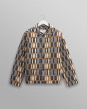 Iggy - Beige And Blue Ombre Grid Jacket