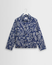 Iggy - Blue And Ecru Floral Jacquard Jacket